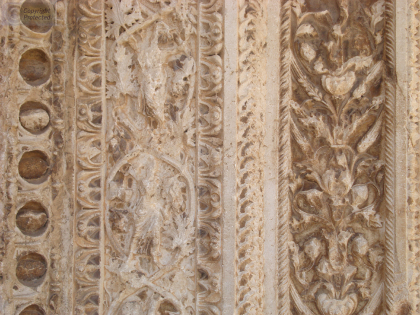 Detail in the Temple of Bacchus in Baalbek